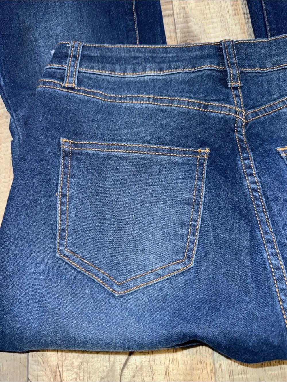 JACK DAVID Dark Blue Distressed FLARE -Leg Jeans- size 7